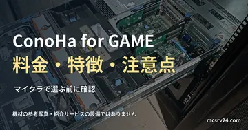 ラックから引き出したDell R710内部を斜め上から撮影。黒いファン列と基板。 ConoHa for GAME料金・特徴・注意点を扱う記事の見出し。一般機材の参考写真で、紹介サービスの設備や操作画面ではありません。