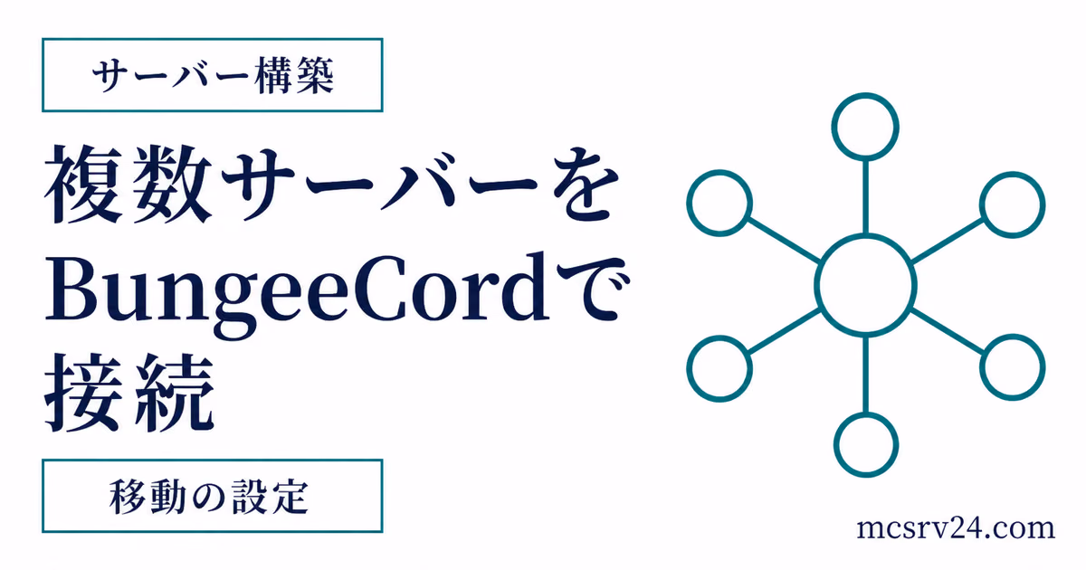 BungeeCordで複数サーバーを接続して移動する設定を示すサムネイル