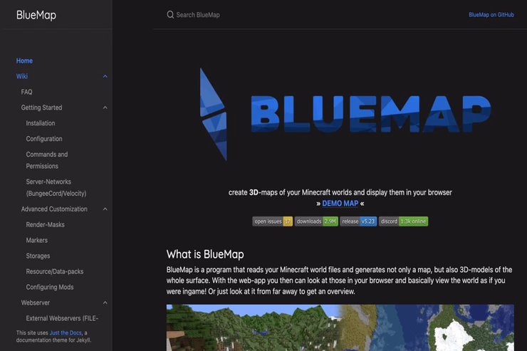 BlueMap公式サイト