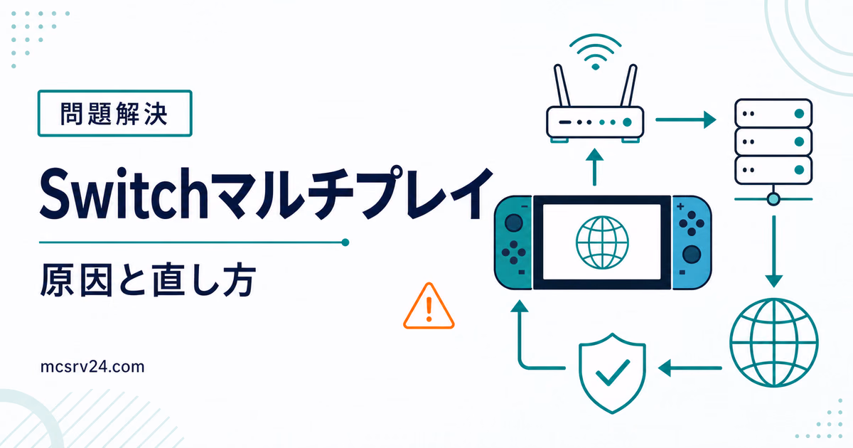 Switch版マイクラでマルチプレイできないときに確認する順序